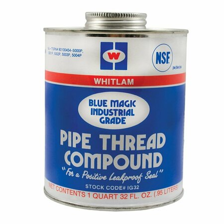 JONES STEPHENS 1/4 Pint, Whitlam in. Blue Magic in. Pipe Joint Compound, 24PK S96014